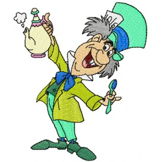 Mad Hatter embroidery design - Embroidery Design