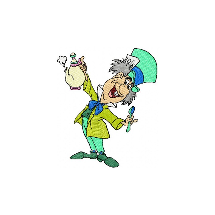 Mad Hatter embroidery design - Embroidery Design
