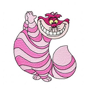Cheshire Cat 2 embroidery design - Embroidery Design