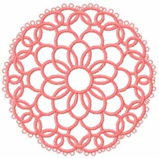 Round lace element embroidery design - Embroidery Design