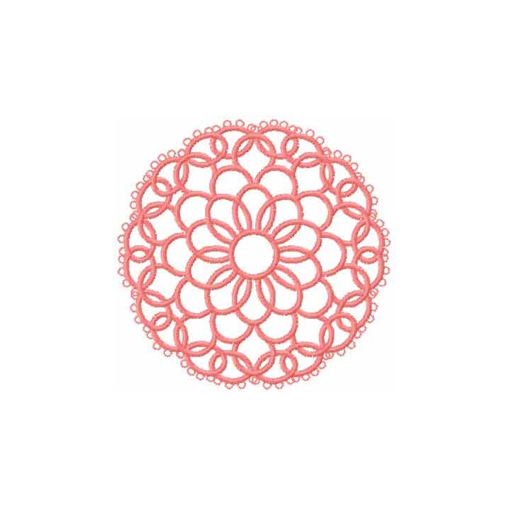 Round lace element embroidery design - Embroidery Design