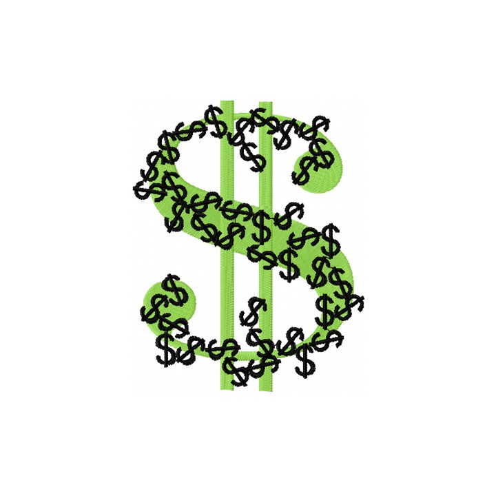 Dollar embroidery design - Embroidery Design