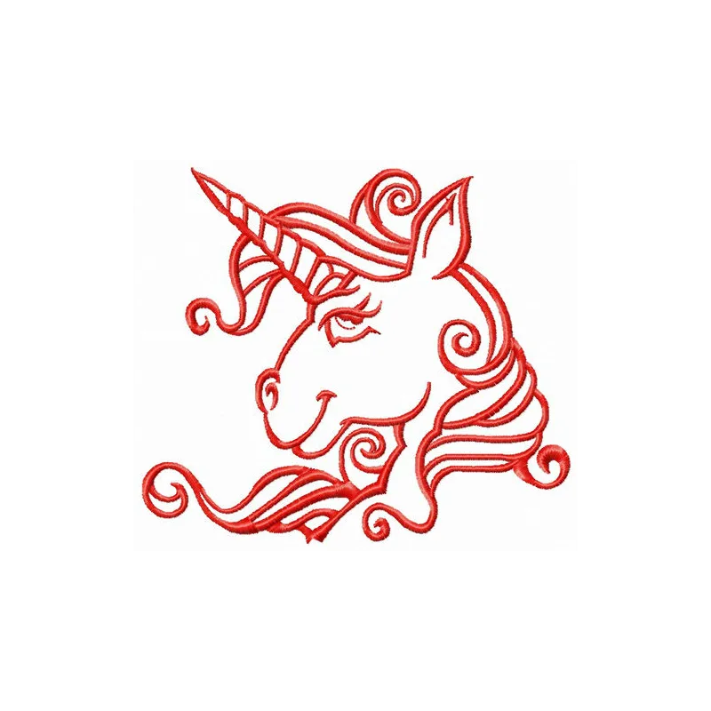 Respectable unicorn embroidery design preview showing detailed stitching pattern