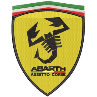 Abarth Ferrari Style logo embroidery design - Embroidery Design
