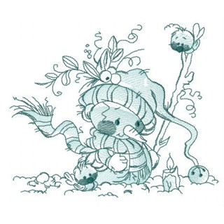 Snowman didn't expect to see candle embroidery design - Embroidery Design