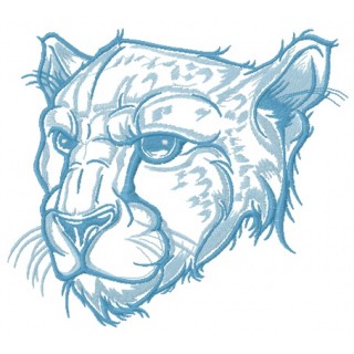 Angry predator embroidery design - Embroidery Design