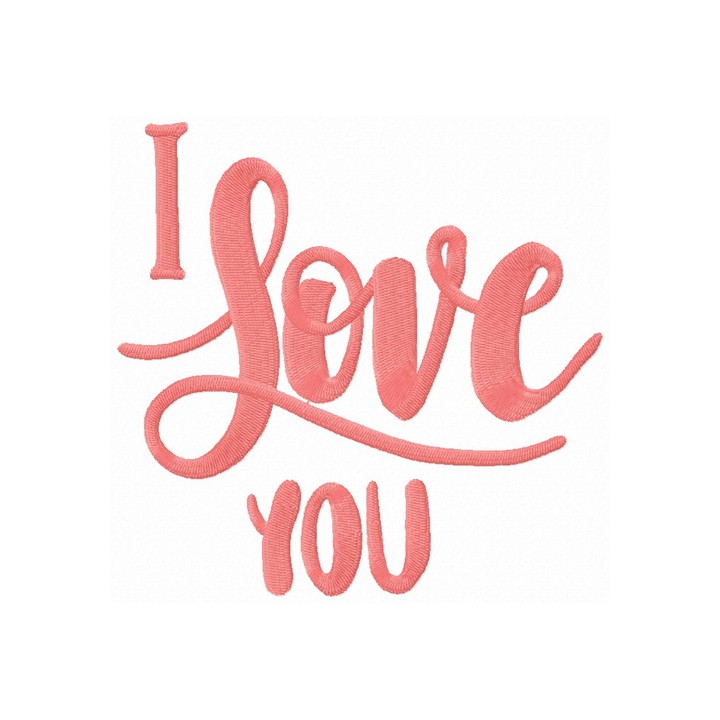 I love you embroidery design - Embroidery Design