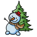 Happy snowman 3 embroidery design preview showing cheerful snowman stitching pattern