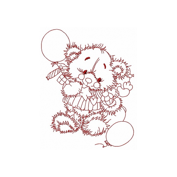 Teddy's birthday 4 embroidery design - Embroidery Design