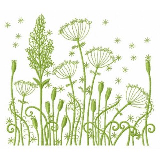 Dance of field herbs embroidery design - Embroidery Design