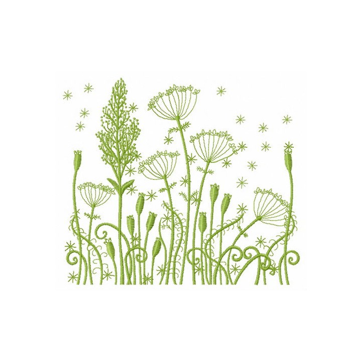 Dance of field herbs embroidery design - Embroidery Design