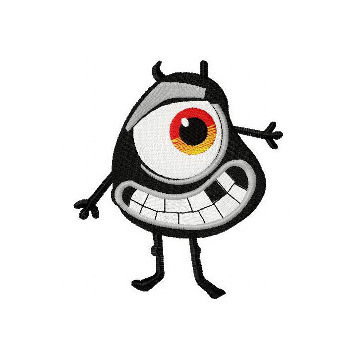 Funny microbe 2 embroidery design - Embroidery Design