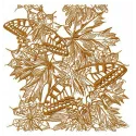 Autumn butterflies 2 embroidery design preview showing detailed stitching pattern