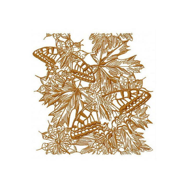 Autumn butterflies 2 embroidery design - Embroidery Design