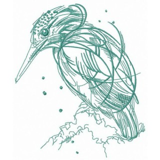 Woodpecker sketch embroidery design - Embroidery Design