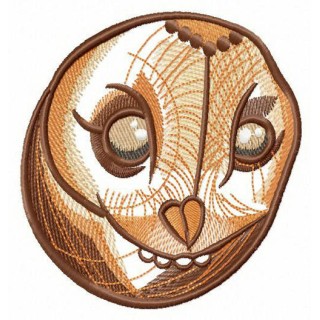 Owl's head embroidery design - Embroidery Design