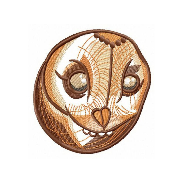 Owl's head embroidery design - Embroidery Design