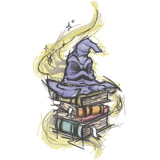 Magical Sorting Hat embroidery design - Embroidery Design