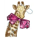 I am a Fashion Girl 4 embroidery design featuring African animals motif for stitching