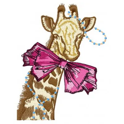 I am a Fashion Girl 4 embroidery design featuring African animals motif for stitching