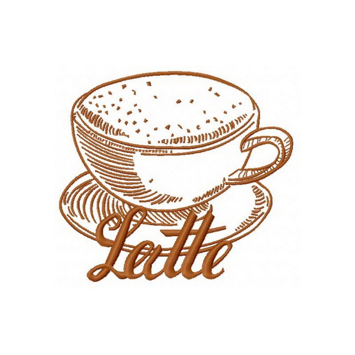 Latte 3 embroidery design - Embroidery Design