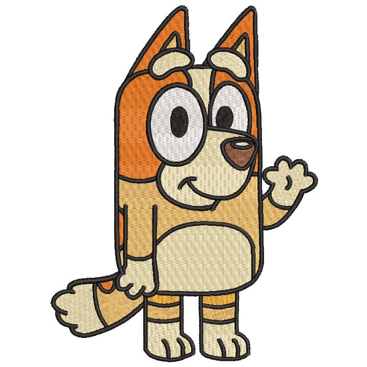 Bluey Bingo embroidery design - Embroidery Design
