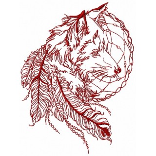 Fox and dreamcatcher 3 embroidery design - Embroidery Design