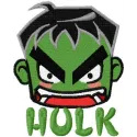 Incredible Hulk chibi 3 embroidery design preview showing cute cartoon character stitching pattern