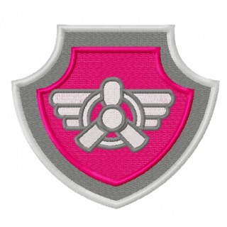Paw Patrol shield 5 embroidery design - Embroidery Design