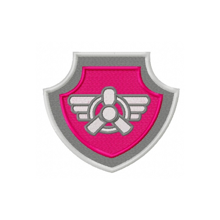 Paw Patrol shield 5 embroidery design - Embroidery Design