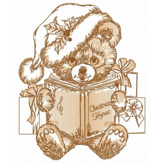 Xmas hymns for teddy bear embroidery design - Embroidery Design
