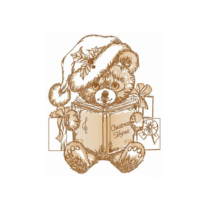 Xmas hymns for teddy bear embroidery design - Embroidery Design