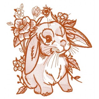 Lop-eared bunny 8 embroidery design - Embroidery Design