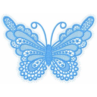 Butterfly lace applique embroidery design - Embroidery Design