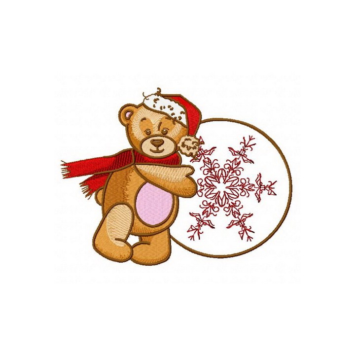 Teddy's winter 4 embroidery design - Embroidery Design