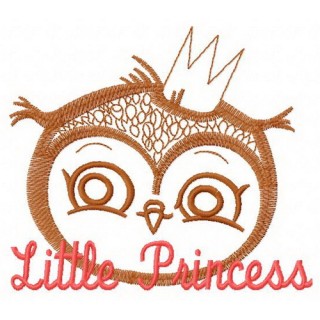 Owl princess 4 embroidery design - Embroidery Design