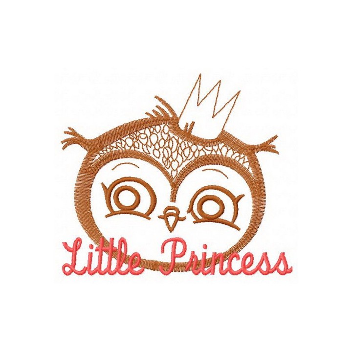 Owl princess 4 embroidery design - Embroidery Design