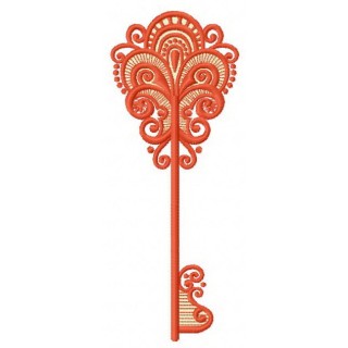 Tiffany key embroidery design - Embroidery Design