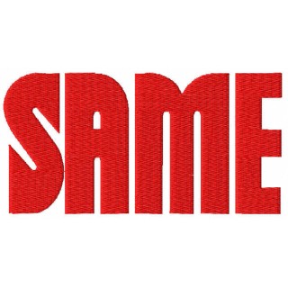 Same Trattori wordmark logo embroidery design - Embroidery Design