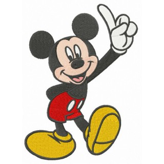 Mickey number one embroidery design - Embroidery Design