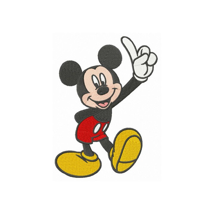 Mickey number one embroidery design - Embroidery Design