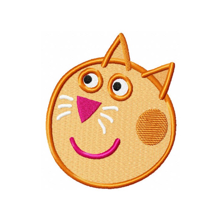 Friend Candy Cat muzzle embroidery design - Embroidery Design