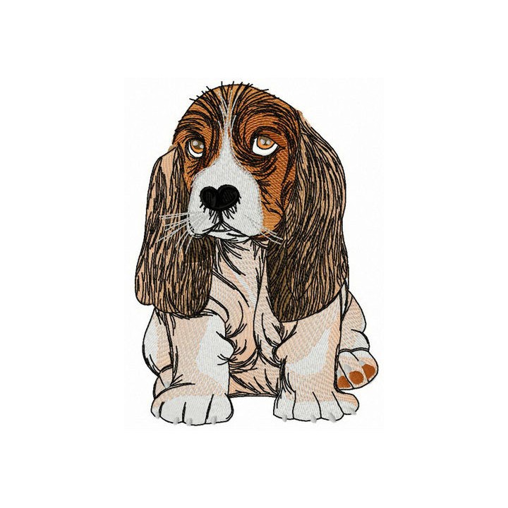 English Cocker Spaniel embroidery design - Embroidery Design