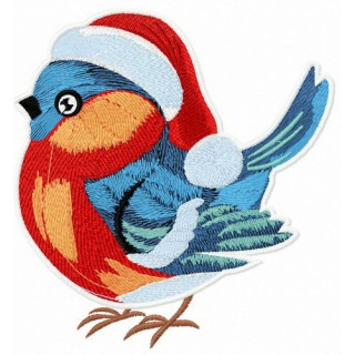 Ruffled bullfinch embroidery design - Embroidery Design