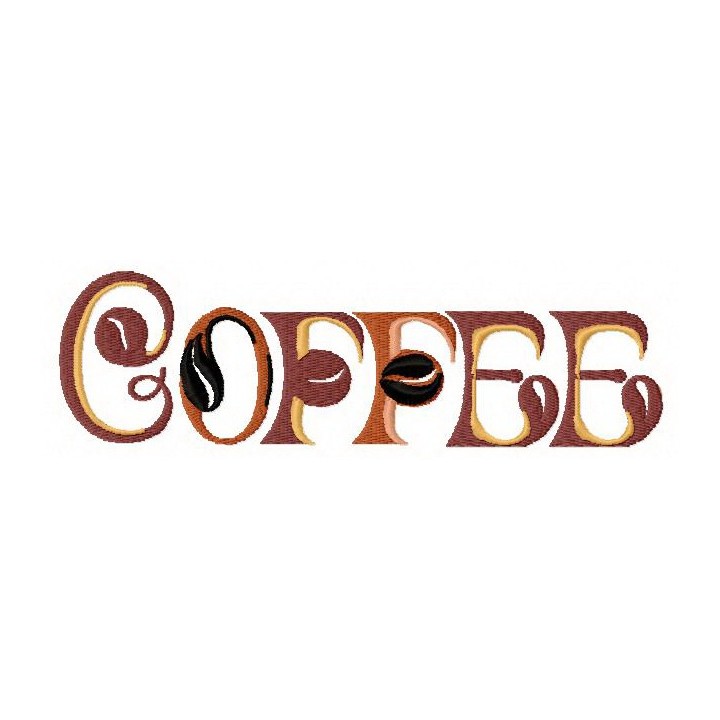 Coffee 5 embroidery design - Embroidery Design