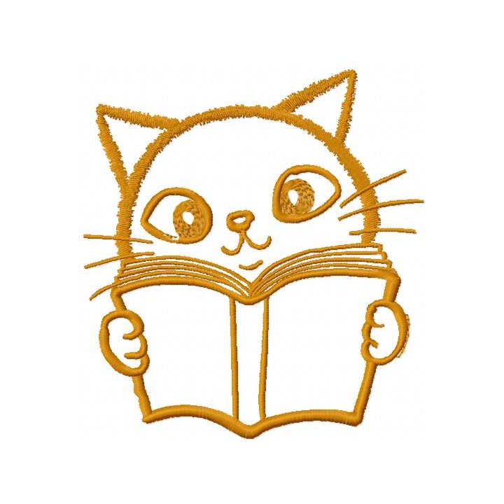 Happy time for cat embroidery design - Embroidery Design