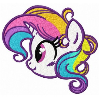 Rainbow curls embroidery design - Embroidery Design