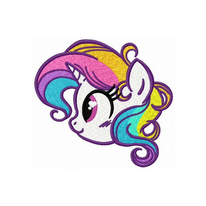 Rainbow curls embroidery design - Embroidery Design