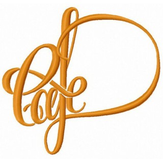 Cafe embroidery design - Embroidery Design