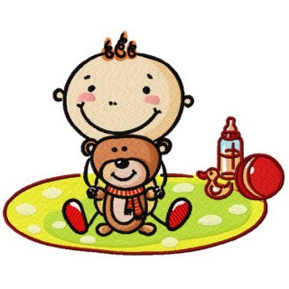 Baby's playtime 2 embroidery design - Embroidery Design
